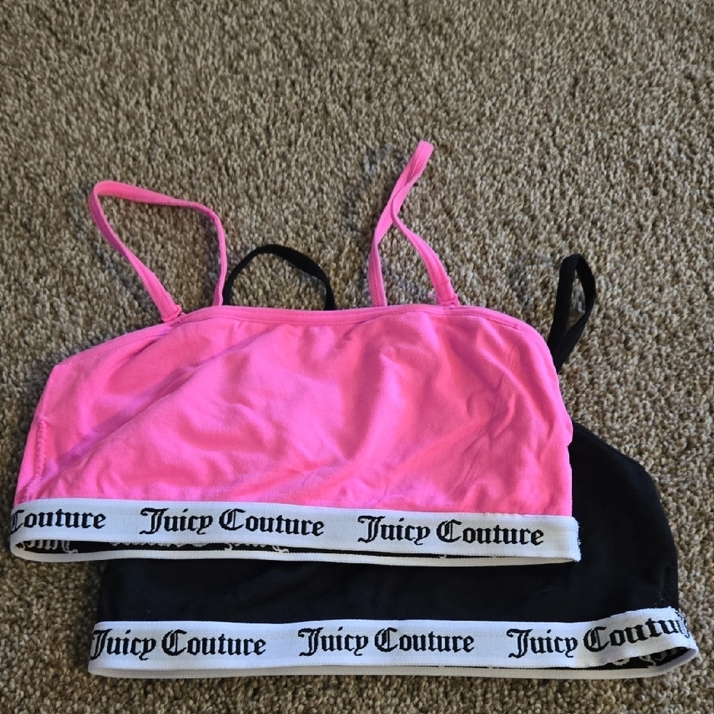 Juicy Couture Girls Pink and Black Bandeau Set
